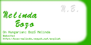 melinda bozo business card